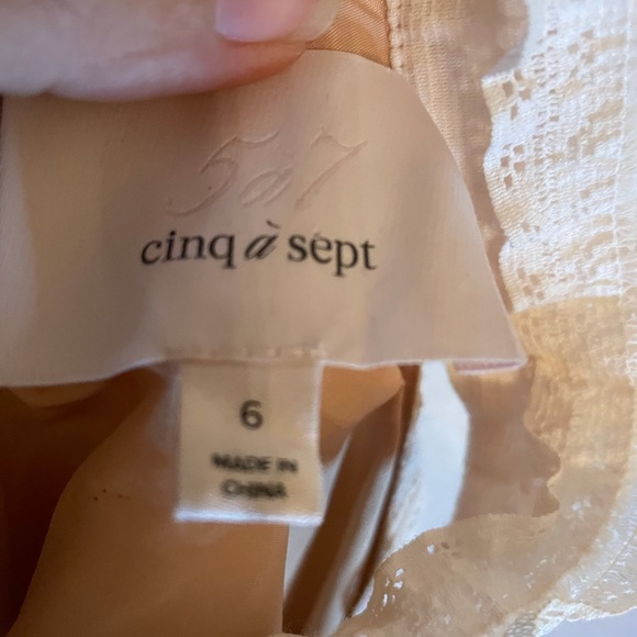 Cinq a Sept Off White Choker Midi Dress - Picture 4 of 5